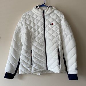 Tommy Hilfiger White Quilted Puffer Coat With Bag Women’s XL